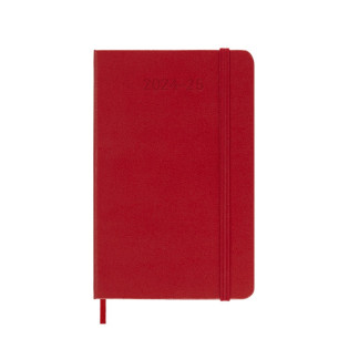 Kalendarz tygodniowy MOLESKINE 2024/25, 18M, P, twarda oprawa, 9x14cm, scarlet red
