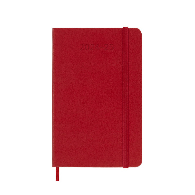 Kalendarz tygodniowy MOLESKINE 2024/25, 18M, P, twarda oprawa, 9x14cm, scarlet red