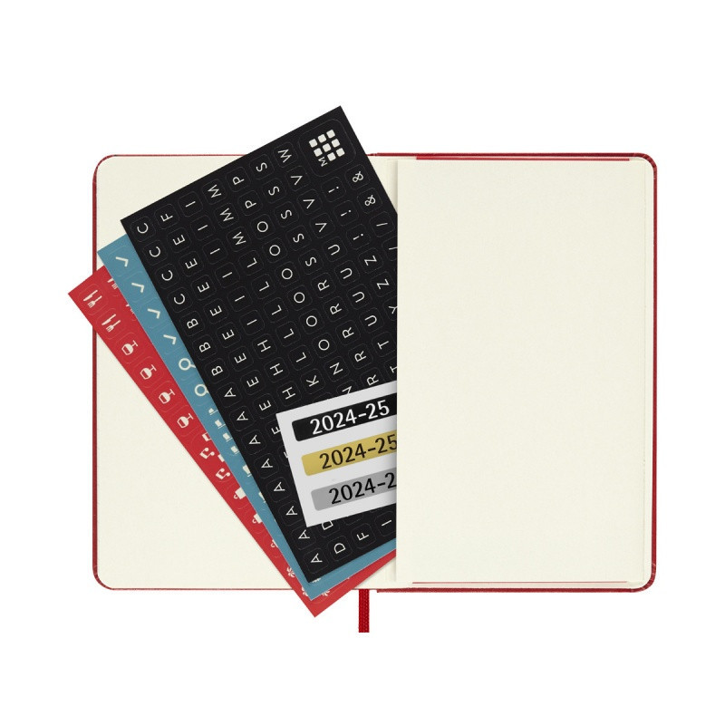Kalendarz tygodniowy MOLESKINE 2024/25, 18M, P, twarda oprawa, 9x14cm, scarlet red