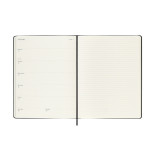 Kalendarz tygodniowy MOLESKINE 2024/25, 18M, XL, twarda oprawa, 19x25cm, czarny