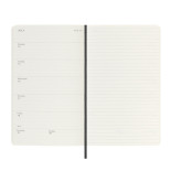 Kalendarz tygodniowy MOLESKINE 2025, 12M, L, miękka oprawa, 13x21cm, czarny