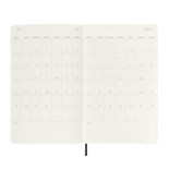 Kalendarz tygodniowy MOLESKINE 2025, 12M, L, miękka oprawa, 13x21cm, czarny