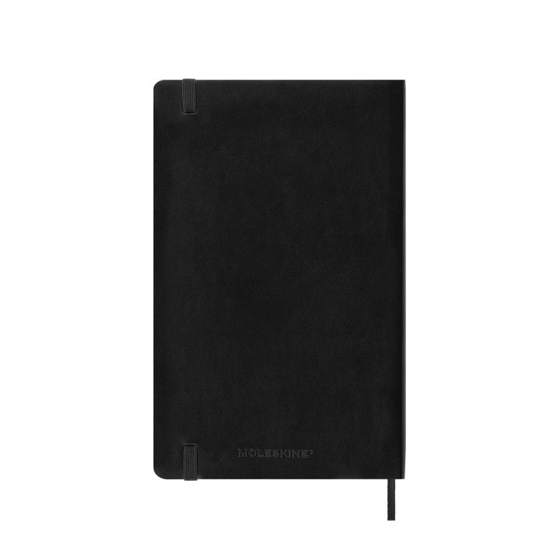 Kalendarz tygodniowy MOLESKINE 2025, 12M, L, miękka oprawa, 13x21cm, czarny