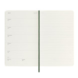 Kalendarz tygodniowy MOLESKINE 2025, 12M, L, miękka oprawa, 13x21cm, myrtle green