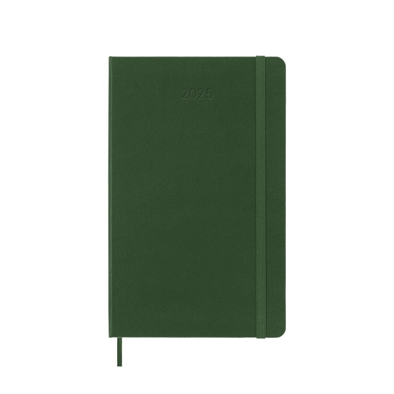 Kalendarz tygodniowy MOLESKINE 2025, 12M, L, twarda oprawa, 13x21cm, myrtle green