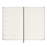 Kalendarz tygodniowy MOLESKINE 2025, 12M, L, twarda oprawa, 13x21cm, myrtle green