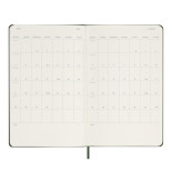 Kalendarz tygodniowy MOLESKINE 2025, 12M, L, twarda oprawa, 13x21cm, myrtle green