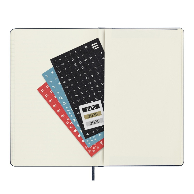 Kalendarz tygodniowy MOLESKINE 2025, 12M, L, twarda oprawa, 13x21cm, sapphire blue