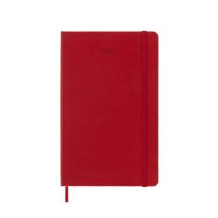 Kalendarz tygodniowy MOLESKINE 2025, 12M, L, twarda oprawa, 13x21cm, scarlet red