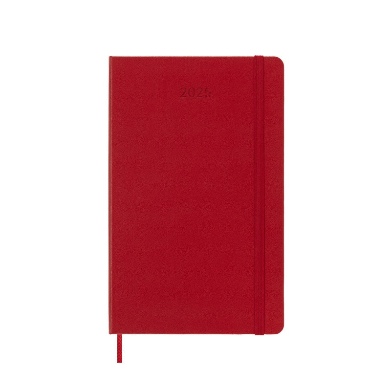 Kalendarz tygodniowy MOLESKINE 2025, 12M, L, twarda oprawa, 13x21cm, scarlet red