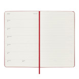 Kalendarz tygodniowy MOLESKINE 2025, 12M, L, twarda oprawa, 13x21cm, scarlet red