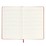 Kalendarz tygodniowy MOLESKINE 2025, 12M, L, twarda oprawa, 13x21cm, scarlet red