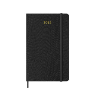 Kalendarz tygodniowy MOLESKINE 2025, L, synt. skóra węża, edycja limitowana, 13x21cm, w pudełku, czarny