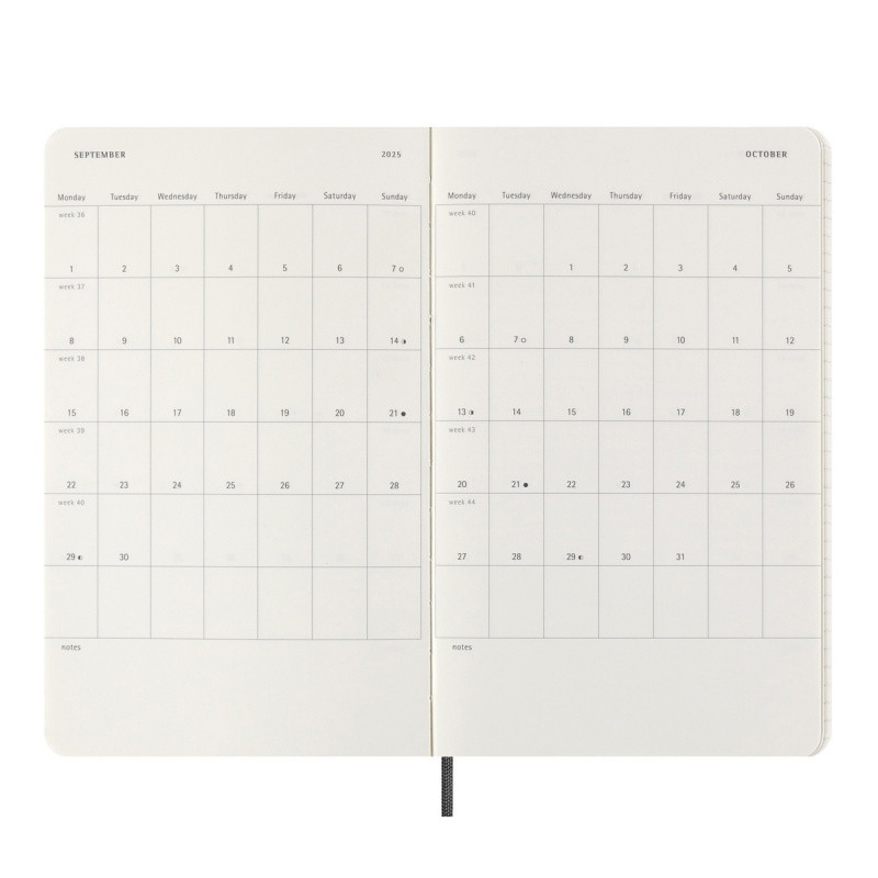 Kalendarz tygodniowy MOLESKINE 2025, L, synt. skóra węża, edycja limitowana, 13x21cm, w pudełku, czarny