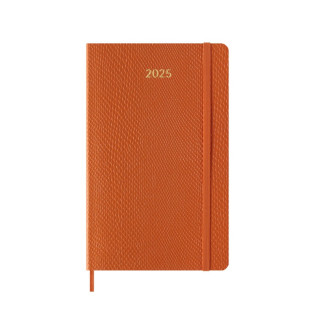 Kalendarz tygodniowy MOLESKINE 2025, L, synt. skóra węża, edycja limitowana, 13x21cm, w pudełku, pomarańczowy