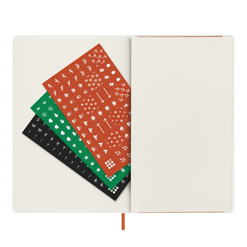 Kalendarz tygodniowy MOLESKINE 2025, L, synt. skóra węża, edycja limitowana, 13x21cm, w pudełku, pomarańczowy