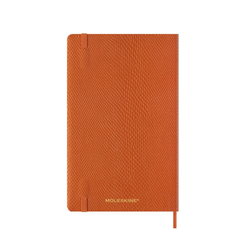 Kalendarz tygodniowy MOLESKINE 2025, L, synt. skóra węża, edycja limitowana, 13x21cm, w pudełku, pomarańczowy