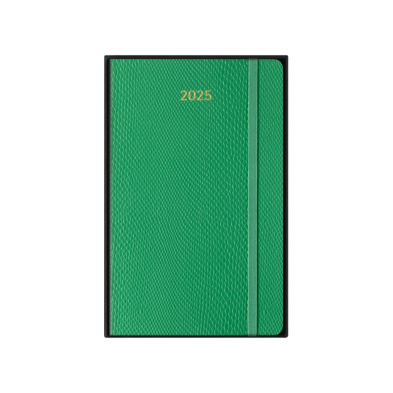Kalendarz tygodniowy MOLESKINE 2025, L, synt. skóra węża, edycja limitowana, 13x21cm, w pudełku, zielony
