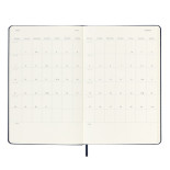 Kalendarz tygodniowy MOLESKINE 2025, 12M, L, twarda oprawa, 13x21cm, czarny