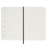 Kalendarz tygodniowy MOLESKINE 2025, 12M, P, miękka oprawa, 9x14cm, czarny