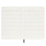 Kalendarz tygodniowy MOLESKINE 2025, 12M, P, miękka oprawa, 9x14cm, czarny