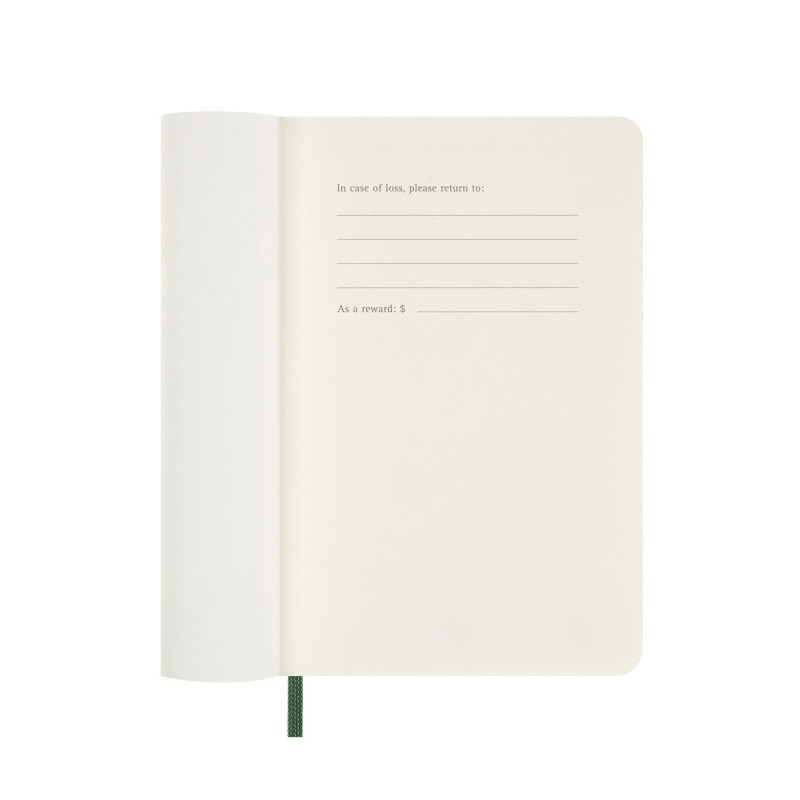 Kalendarz tygodniowy MOLESKINE 2025, 12M, P, miękka oprawa, 9x14cm, myrtle green