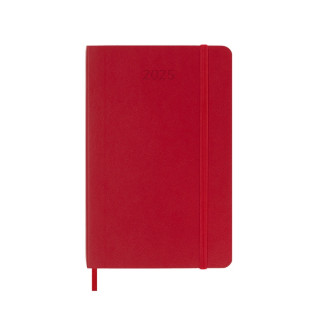 Kalendarz tygodniowy MOLESKINE 2025, 12M, P, miękka oprawa, 9x14cm, scarlet red