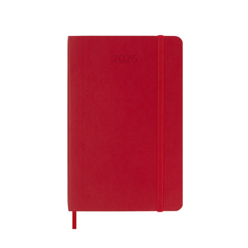 Kalendarz tygodniowy MOLESKINE 2025, 12M, P, miękka oprawa, 9x14cm, scarlet red
