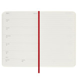 Kalendarz tygodniowy MOLESKINE 2025, 12M, P, miękka oprawa, 9x14cm, scarlet red