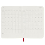 Kalendarz tygodniowy MOLESKINE 2025, 12M, P, miękka oprawa, 9x14cm, scarlet red