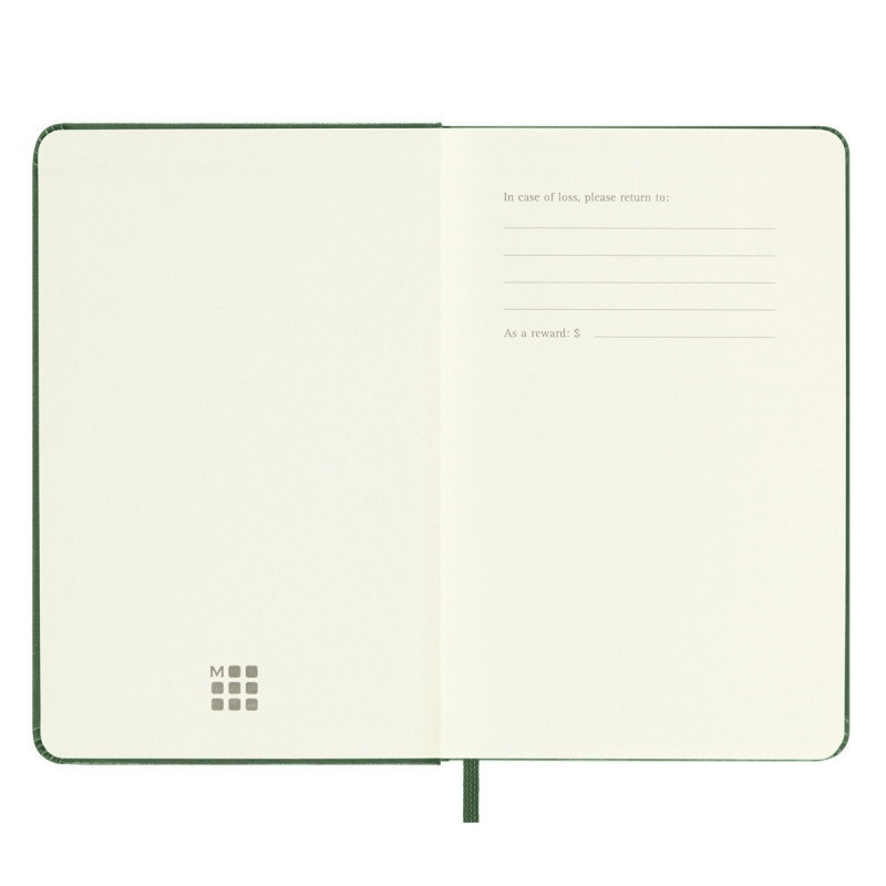 Kalendarz tygodniowy MOLESKINE 2025, 12M, P, twarda oprawa, 9x14cm, myrtle green