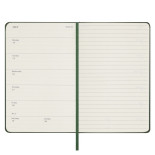 Kalendarz tygodniowy MOLESKINE 2025, 12M, P, twarda oprawa, 9x14cm, myrtle green