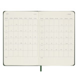 Kalendarz tygodniowy MOLESKINE 2025, 12M, P, twarda oprawa, 9x14cm, myrtle green