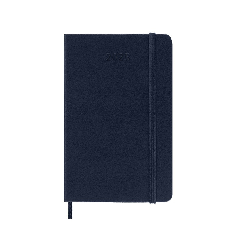 Kalendarz tygodniowy MOLESKINE 2025, 12M, P, twarda oprawa, 9x14cm, sapphire blue