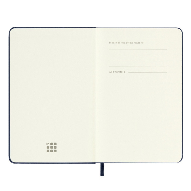 Kalendarz tygodniowy MOLESKINE 2025, 12M, P, twarda oprawa, 9x14cm, sapphire blue