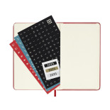 Kalendarz tygodniowy MOLESKINE 2025, 12M, P, twarda oprawa, 9x14cm, scarlet red