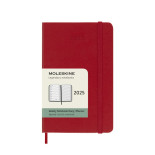 Kalendarz tygodniowy MOLESKINE 2025, 12M, P, twarda oprawa, 9x14cm, scarlet red