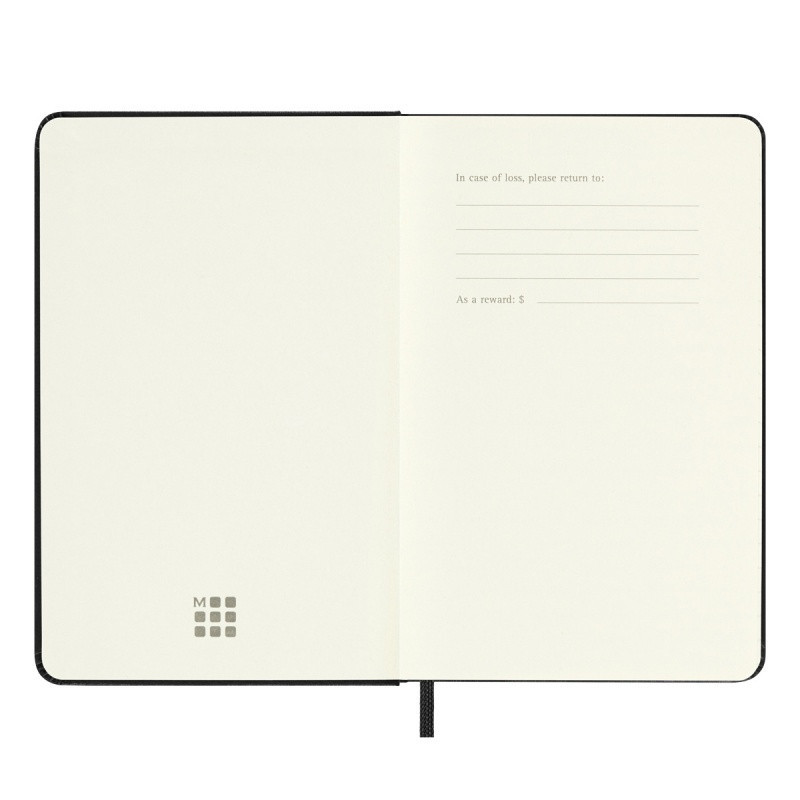 Kalendarz tygodniowy MOLESKINE 2025, 12M, P, twarda oprawa, 9x14cm, czarny