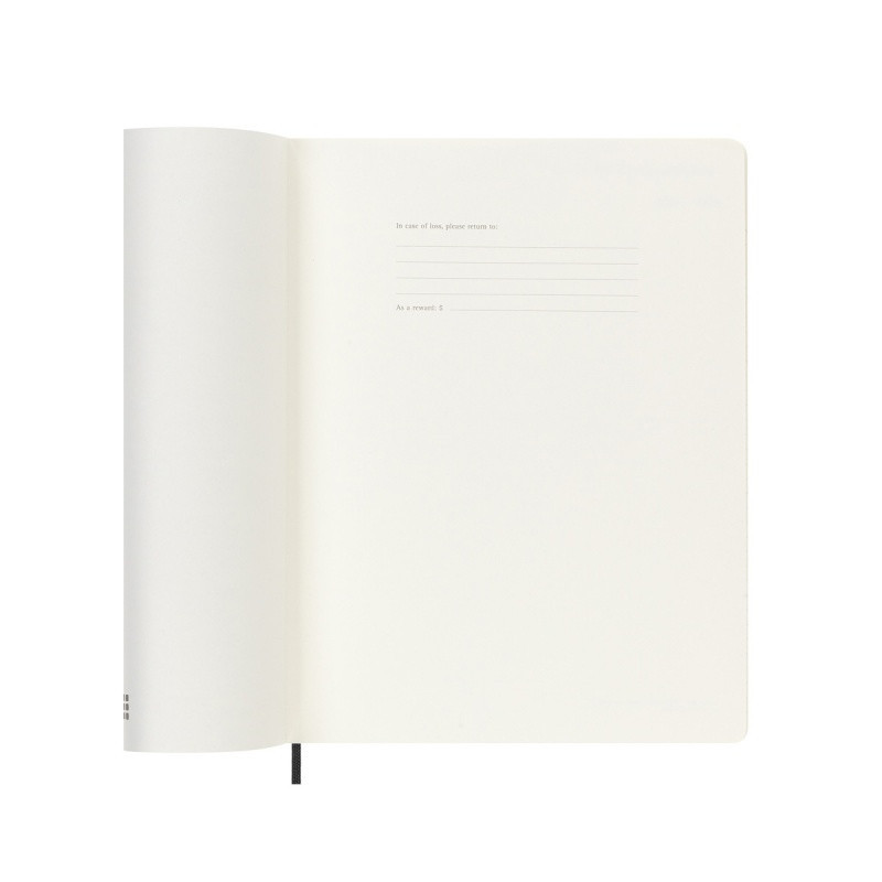 Kalendarz tygodniowy MOLESKINE 2025, 12M, XL, miękka oprawa, 19x25cm, czarny