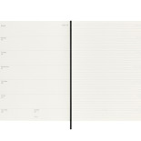 Kalendarz tygodniowy MOLESKINE 2025, 12M, XL, miękka oprawa, 19x25cm, czarny