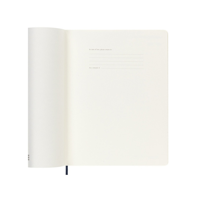 Kalendarz tygodniowy MOLESKINE 2025, 12M, XL, miękka oprawa, 19x25cm, sapphire blue