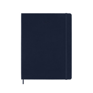 Kalendarz tygodniowy MOLESKINE 2025, 12M, XL, twarda oprawa, 19x25cm, sapphire blue