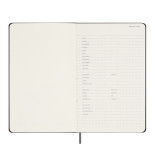 Kalendarz tygodniowy MOLESKINE bez dat, L, twarda oprawa, 13x21cm, czarny