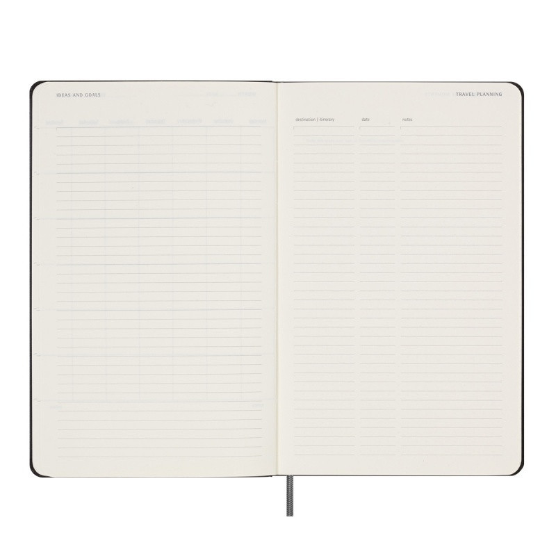 Kalendarz tygodniowy MOLESKINE bez dat, L, twarda oprawa, 13x21cm, czarny