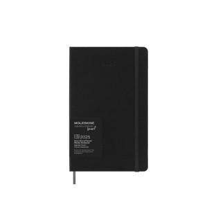 Kalendarz tygodniowy MOLESKINE Smart 2025, L, twarda oprawa, 13x21cm, czarny