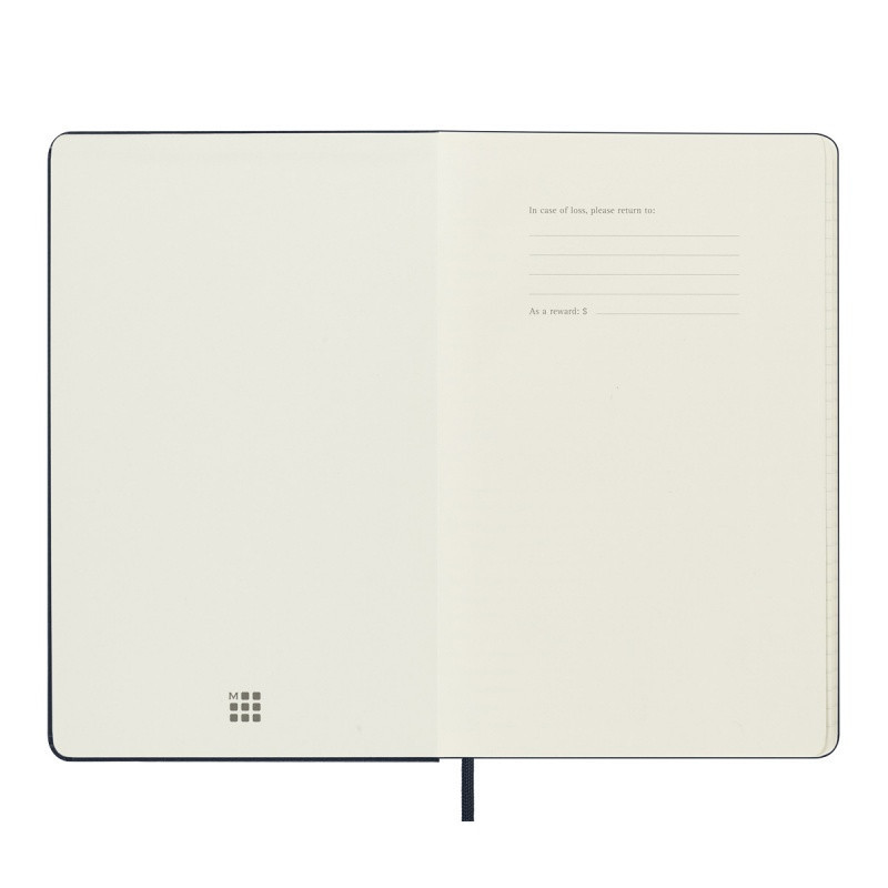 Kalendarz tygodniowy vertykalny MOLESKINE 2025, 12M, L, twarda oprawa, 13x21cm, czarny