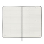 Kalendarz tygodniowy vertykalny MOLESKINE 2025, 12M, L, twarda oprawa, 13x21cm, czarny
