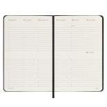 Kalendarz tygodniowy vertykalny MOLESKINE 2025, 12M, P, twarda oprawa, 9x14cm, czarny