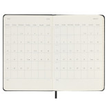 Kalendarz tygodniowy vertykalny MOLESKINE 2025, 12M, P, twarda oprawa, 9x14cm, czarny