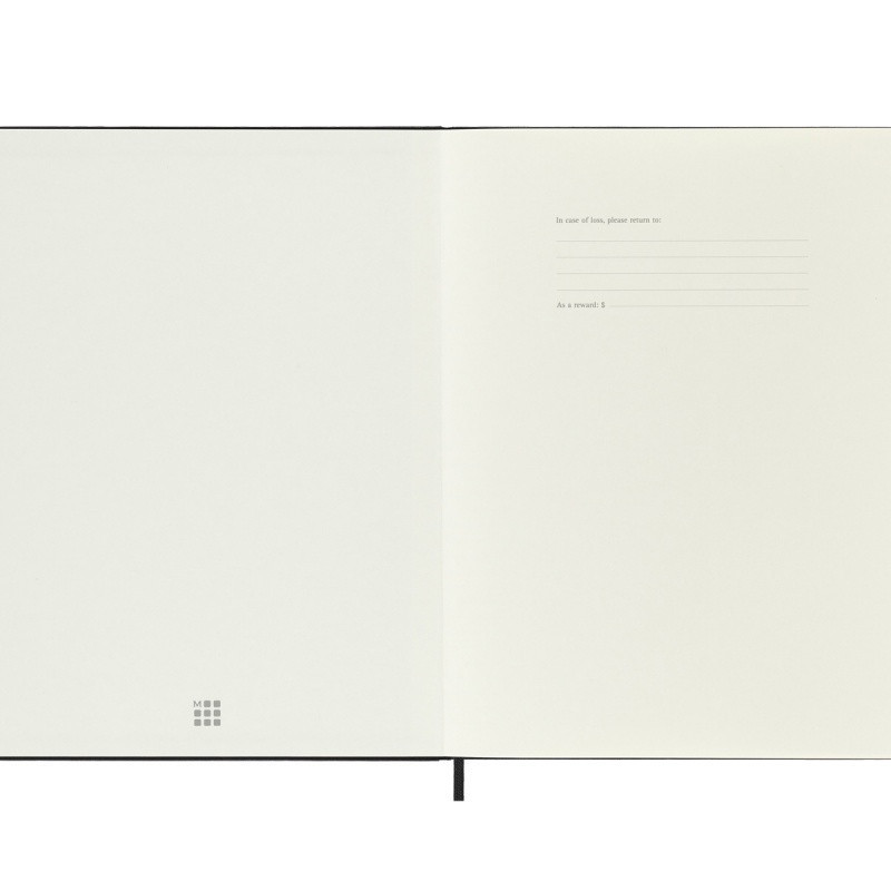 Kalendarz tygodniowy vertykalny MOLESKINE Pro 2025, 12M, XL, twarda oprawa, 19x25cm, czarny